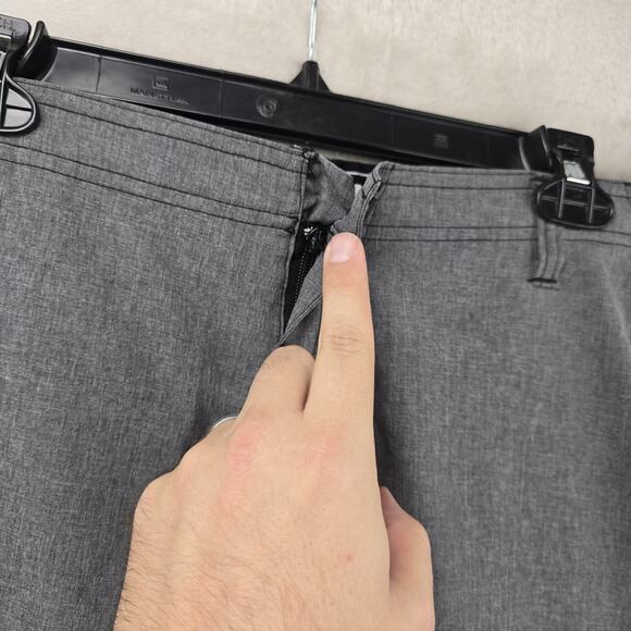 Vintage No Fear Performance Shorts Size 38 Gray Y2K Cargo Lightweight - Picture 3 of 12
